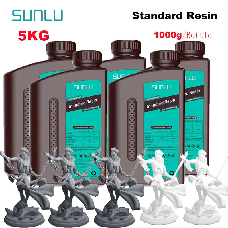 SUNLU-impresora LCD de resina estándar, 5KG, 405nm, curado de fotones, superficie lisa de buena precisión, modelo de bajo olor, Kit de impresión de garaje