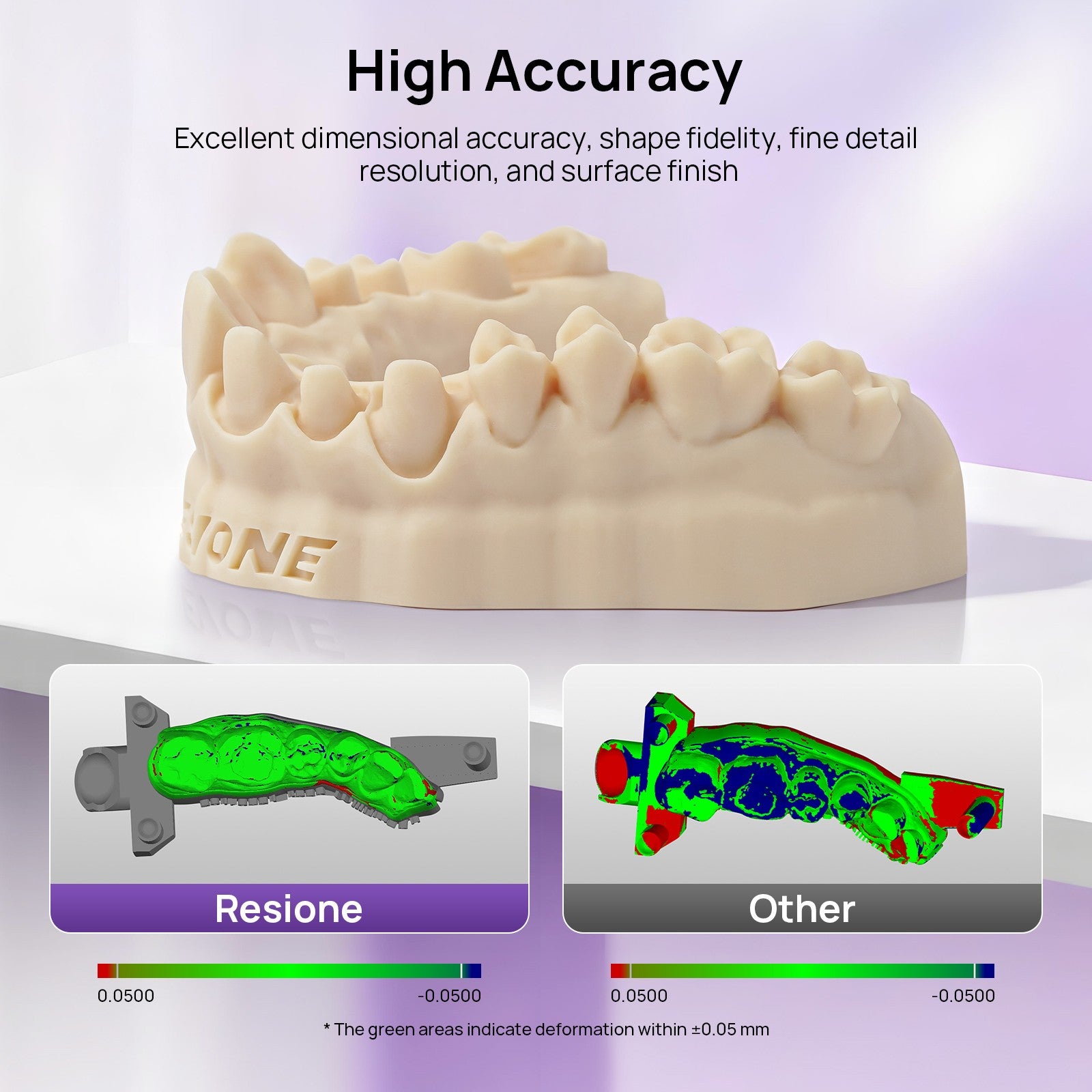 Resina de impresora 3D de fundición de resina Dental Resione D01S para impresora 3D de resina de fotopolímero UV de 405nm Elegoo Anycubic