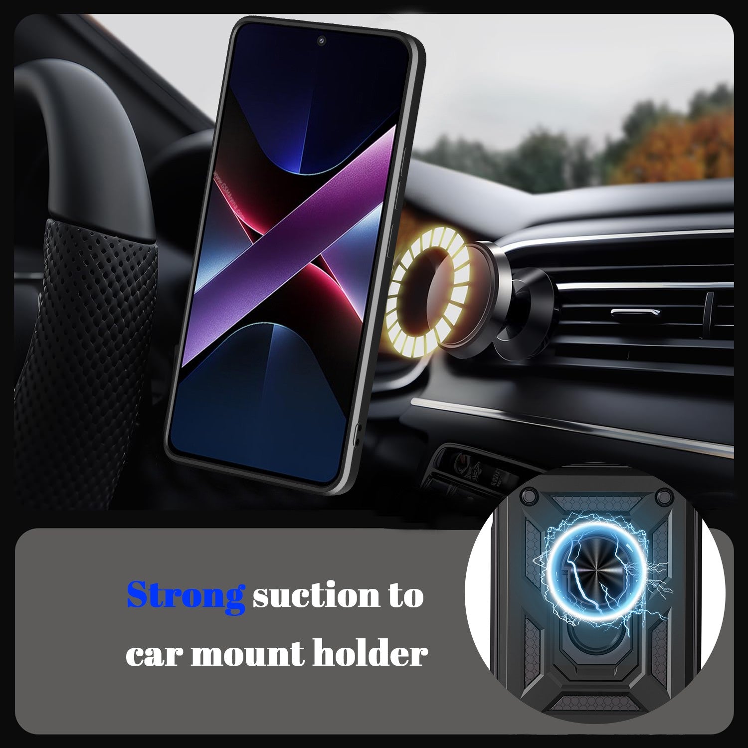 Funda Protectora para POCO X8 Pro Max X7 X6 Pro 5G, Funda con Anillo y Soporte para Xiaomi POCO X8 Pro, Protección para la Lente de la Cámara
