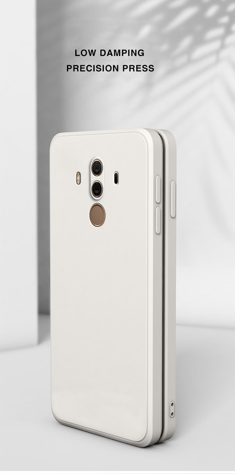 Funda de teléfono oficial de silicona líquida para Huawei Mate10 Mate 10 Pro 10Pro, cubiertas de protección de cámara de Color sólido cuadrado suave para parejas