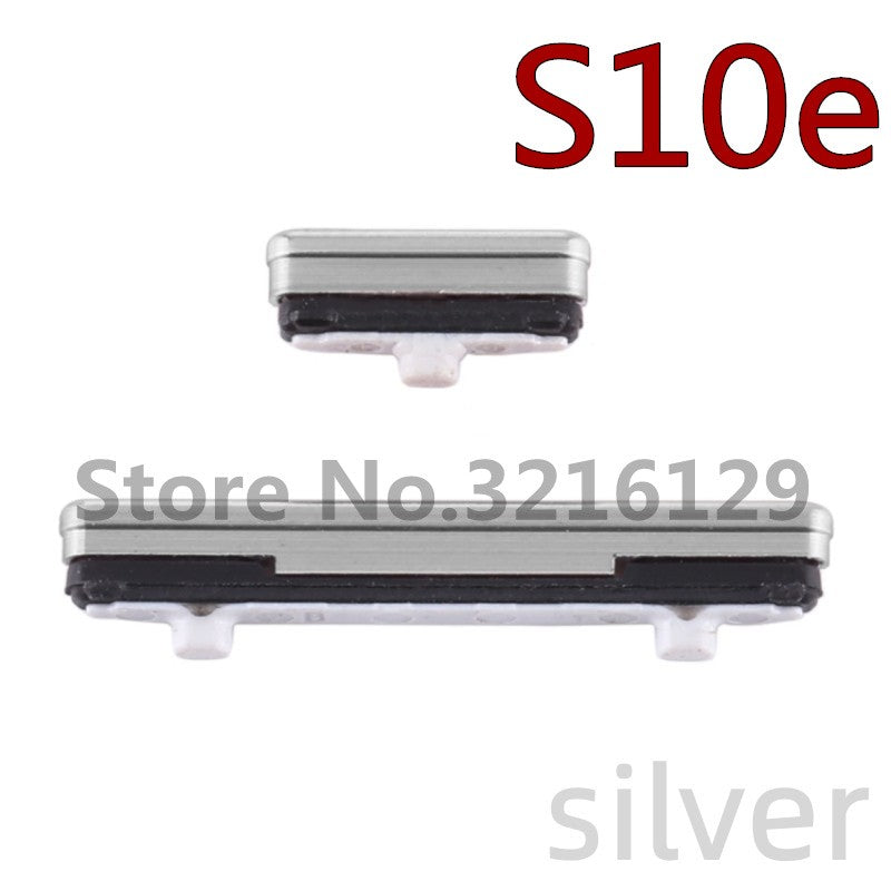 Juego de 2 botones laterales de volumen de energía para Samsung Galaxy S10e S10 + Plus G970 G973 G975 G977 5G On Off piezas de reparación de teclas laterales pequeñas