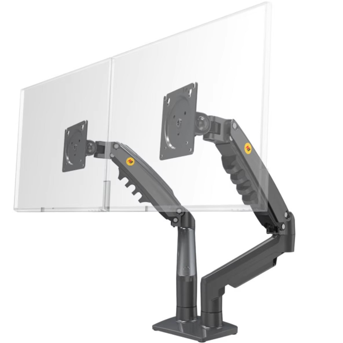 Nuevo Soporte de Escritorio NB F160 con Resorte de Gas para Monitores Duales de 17'-27' con 2 Puertos USB 3.0, Soporte para Monitores con Capacidad de Carga de 2-9 Kg por Brazo