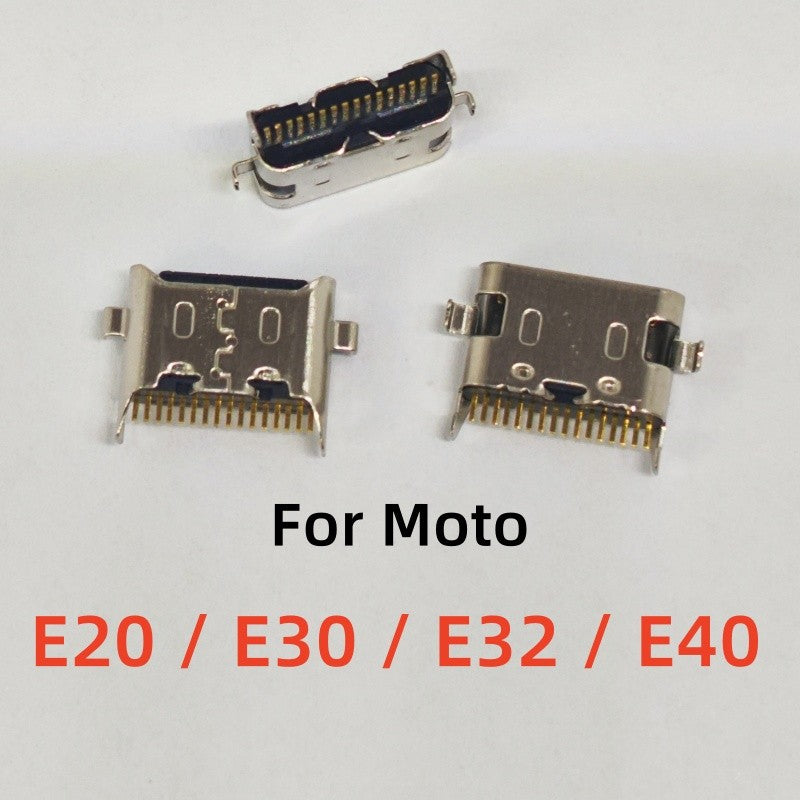 10 Uds para Motorola Moto G22 G23 G32 G52 G53 5G G82 G72 G73 E22 E20 E30 E32 E40 puerto de carga USB conector de cargador