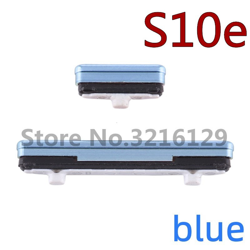Juego de 2 botones laterales de volumen de energía para Samsung Galaxy S10e S10 + Plus G970 G973 G975 G977 5G On Off piezas de reparación de teclas laterales pequeñas