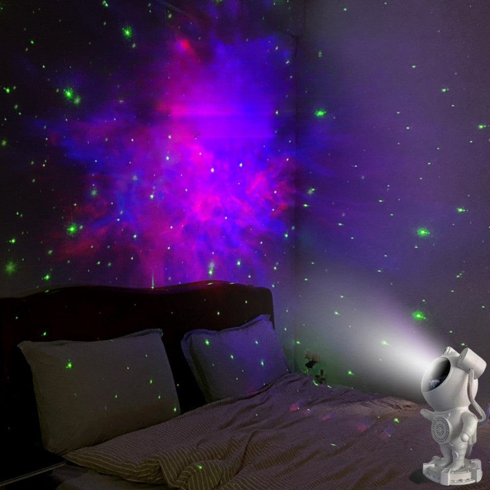 Proyector Galaxia Estrellas Nebulosa Astronauta Som Bluetooth