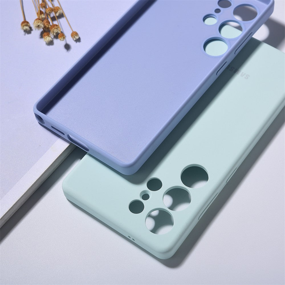 Funda Original Samsung Galaxy S25 Ultra, funda de silicona líquida sedosa S25Ultra S25 + S 25 5G, carcasa protectora trasera suave al tacto + caja