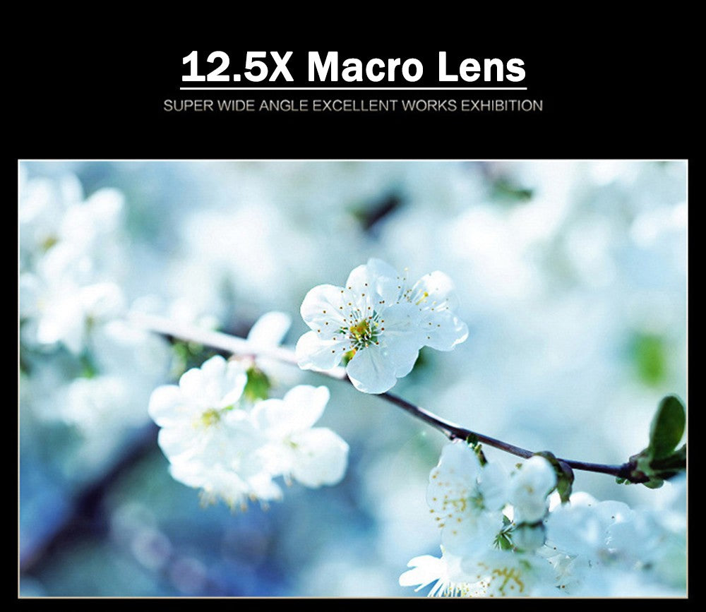 Kit de lentes de teléfono 0,45x súper gran angular y 12,5x lente súper macro lente de cámara HD para iPhone 12 11 Xiaomi Huawei todos los teléfonos móviles