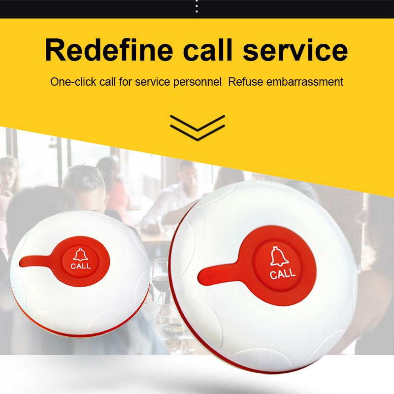 Retekess - 10 Botones de Llamada Inalámbricos TD009, Resistentes al Agua, para Cuidadores, Restaurantes, Cafeterías, Personas Mayores, Clínicas, Compatibles con T128/TD110/TD106
