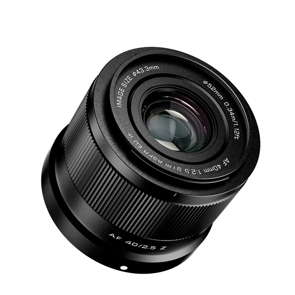 VILTROX 40mm F2.5 para Nikon Z, Lente Sony E de Fotograma Completo con Enfoque Automático para Retratos y Vlogs, Compatible con Cámaras Nikon y Sony, Montura ZFC Z6 A7CR