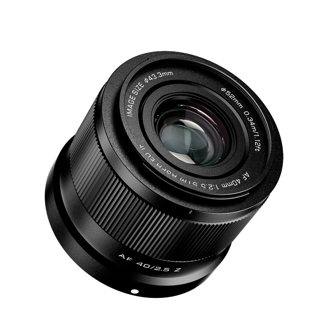 VILTROX 40mm F2.5 para Nikon Z, Lente Sony E de Fotograma Completo con Enfoque Automático para Retratos y Vlogs, Compatible con Cámaras Nikon y Sony, Montura ZFC Z6 A7CR