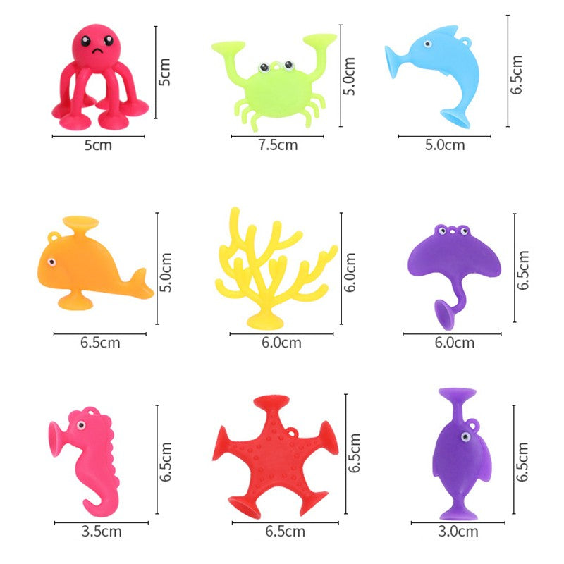 Juguete con ventosa de letras y números, juguete de bloques de construcción de silicona suave, juguete con ventosa sensorial para niños, juego interactivo para padres e hijos, juguete de baño