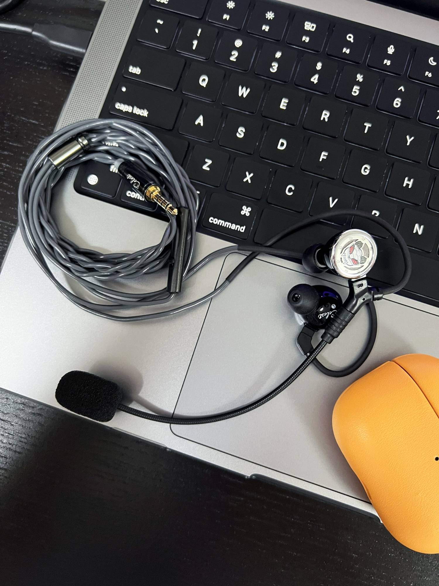 Cable de auriculares Celest RUYI con Cable de micrófono de pluma desmontable Audio IEMs pastilla de Audio auriculares para juegos transmisión en vivo