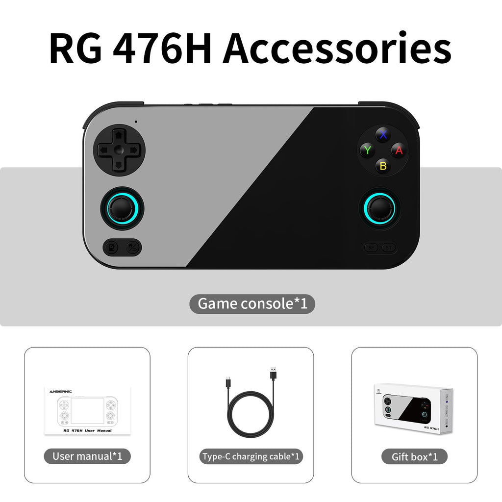 ANBERNIC RG 476H consola de juegos portátil RG467H 4,7 "HD multitáctil pantalla completa Hall disparadores Wifi reproductor de videojuegos Retro PSP PS2
