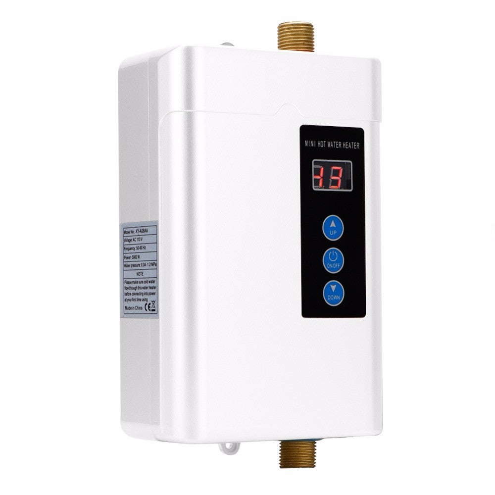 Calentador de agua eléctrico Digital, Control remoto, instantáneo, sin depósito, para cocina, baño, ducha, calentamiento rápido