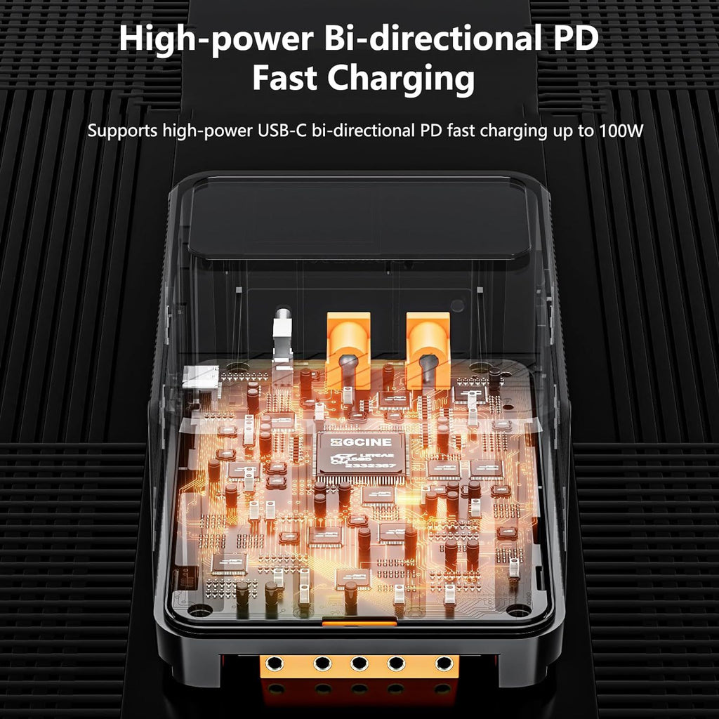 ZGCINE X50 X99 X160 Soporte de batería X50 X99 X160 V, Cargador rápido PD con D-TAP Dual, USB-C, puertos duales de CC, pantalla OLED, do Brasil