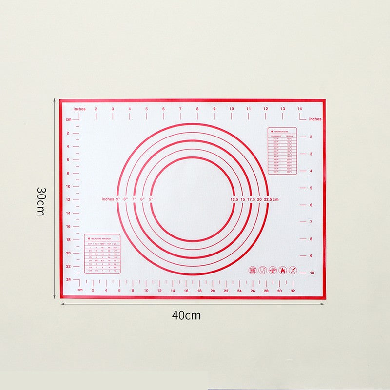 Almohadilla de silicona de 60/50/40cm, estera para hornear, hoja para amasar masa, estera para cocina, rollo de masa, Pizza, soporte antiadherente para masa grande
