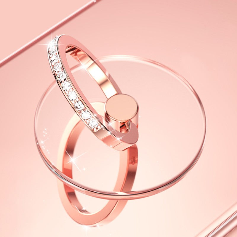 Soporte de anillo para teléfono celular transparente 360 ° Soporte de agarre de dedo transparente con rotación de grado compatible con iPhone Xiaomi para funda de teléfono