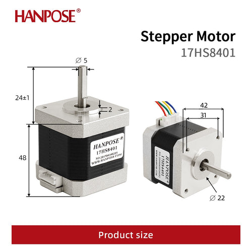 20 piezas Motor paso a paso Nema 17 17HS8401 con línea DuPont 4 conductores Nema17 H48mm longitud 1.8A para impresora 3D Motor de 42 pasos