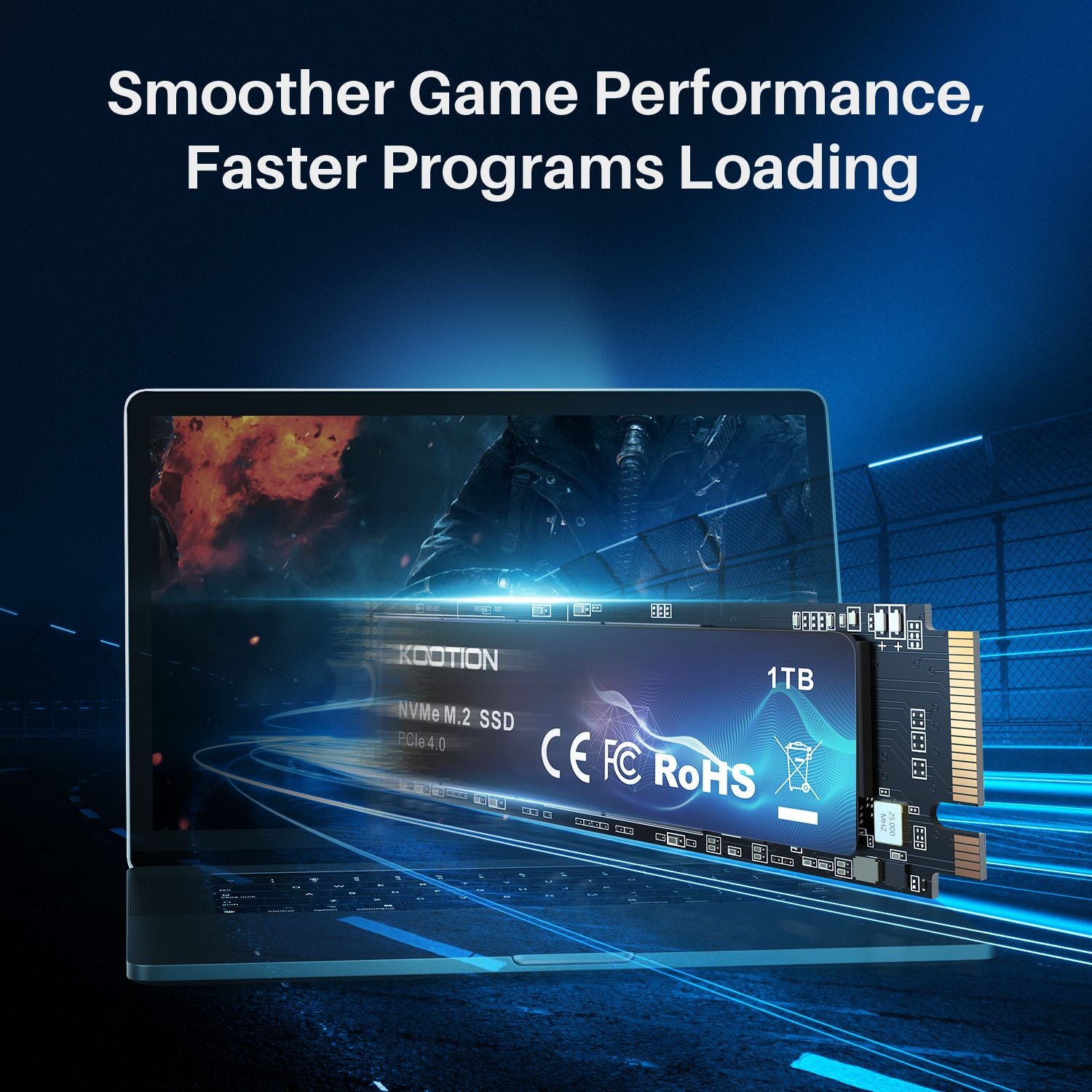 KOOTION X16 SSD Nvme M2 512GB 1TB 2TB Gen4 Nvme SSD disco duro M.2 2280 PCIe 4,0x4 unidad interna de estado sólido para ordenador portátil de escritorio