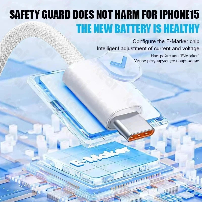 Cargador rápido PD de 35W para iPhone 11, 12, 13, 14, 15 Pro Max, Cable de carga rápida para iPhone 15 Plus, Cable de datos USB tipo C