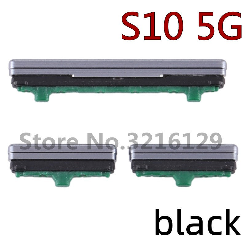 Juego de 2 botones laterales de volumen de energía para Samsung Galaxy S10e S10 + Plus G970 G973 G975 G977 5G On Off piezas de reparación de teclas laterales pequeñas