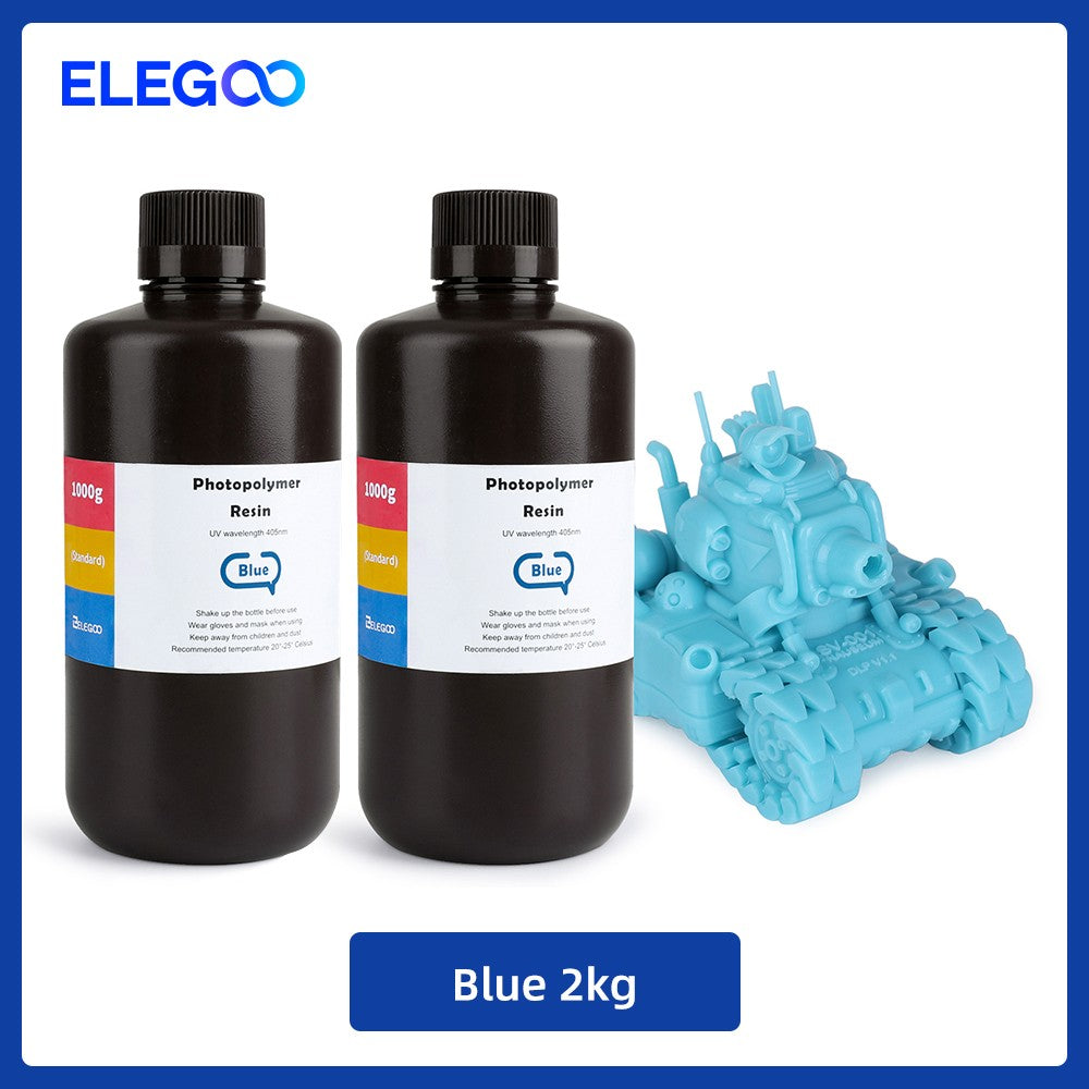 Resina para Impresora 3D Tipo ABS de ELEGOO, Resina de Fotopolimerización Estándar Tipo ABS de 405nm para Impresión 3D LCD, 1000g