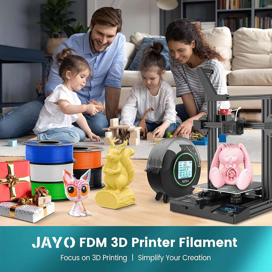 Filamento JAYO PLA 1,75 MM 5 rollos filamento de impresora 3D PLA 100% sin burbujas para FDM Coloful Material de impresión 3D regalo DIY