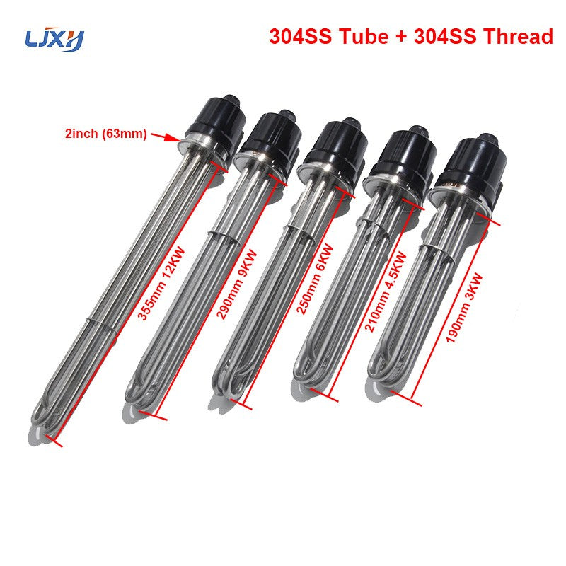 LJXH-elemento calefactor eléctrico Tubular, abrazadera triple para calentador de agua/Caldera, 2 pulgadas (63mm)