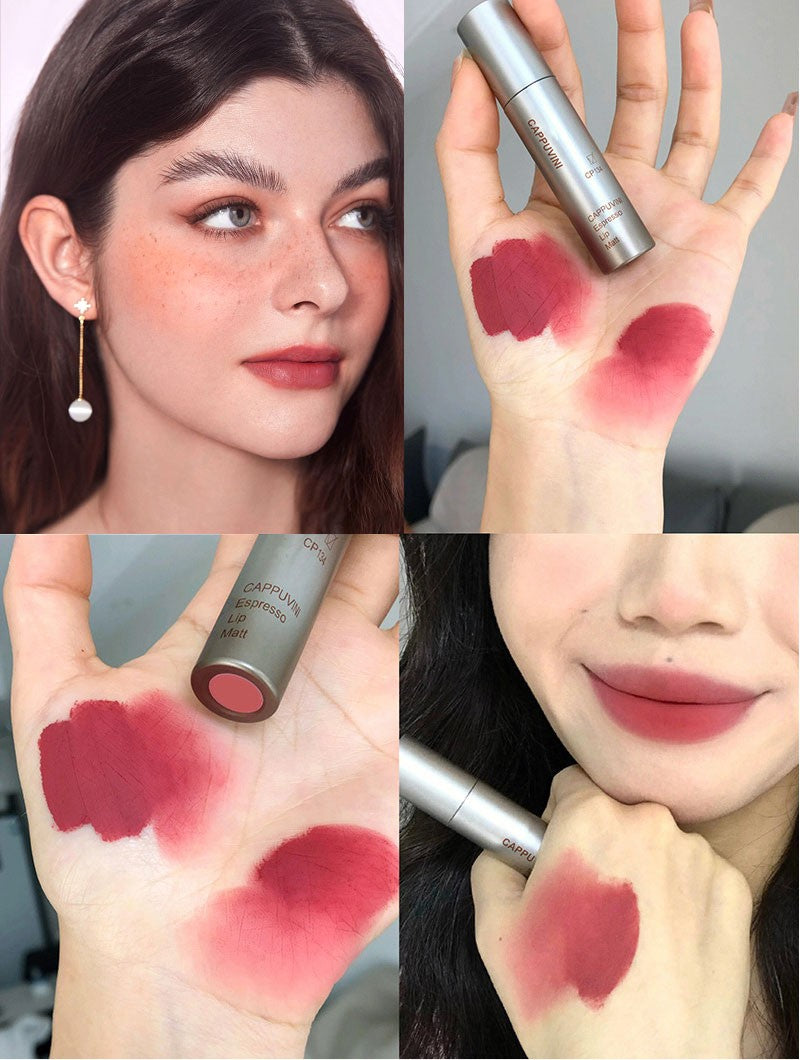 Brillo de labios de niebla mate de terciopelo único, taza antiadherente impermeable, esmalte de labios a prueba de manchas, lápiz labial líquido que no se decolora