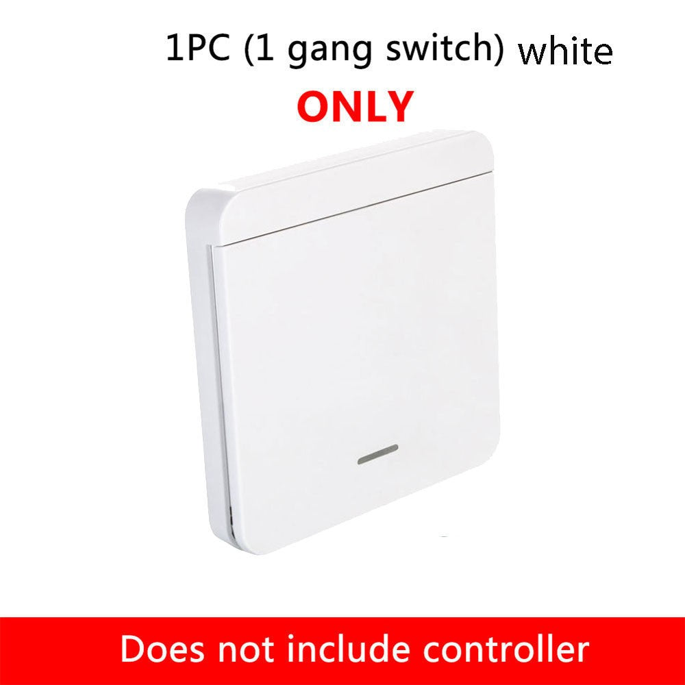 Interruptor inalámbrico RF 433Mhz Interruptor de luz Control remoto 86 Panel de pared 10A 110V-220V Receptor para lámpara LED ventilador