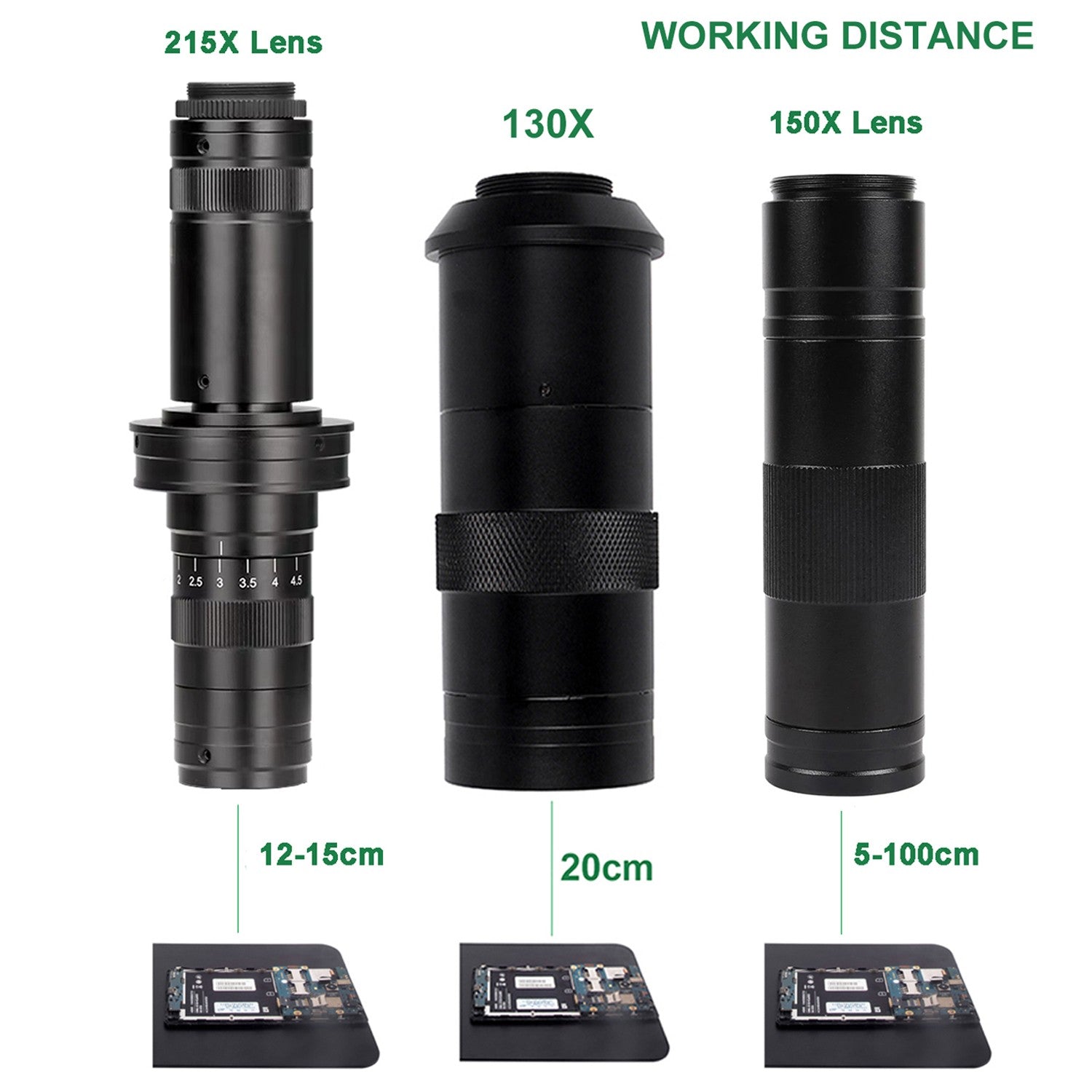 YIZHAN 60MP 48MP 13MP HD microscopio Digital para soldar 4K HDMI USB VGA microscopio electrónico cámara lente de Zoom para medir