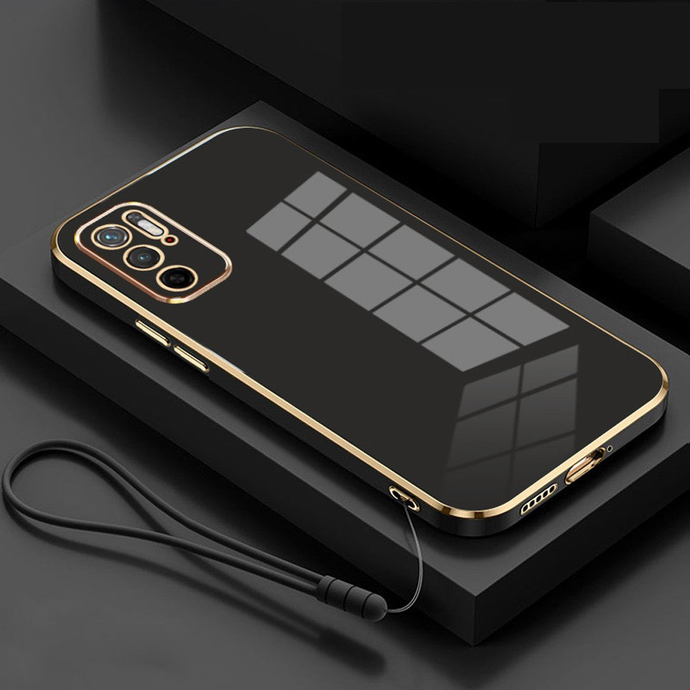 Para Xiaomi Poco M3 Pro 5G funda Poco M3 Pro funda M2103K19PG M2103K19PI funda de teléfono chapada cuadrada de lujo funda trasera a prueba de golpes