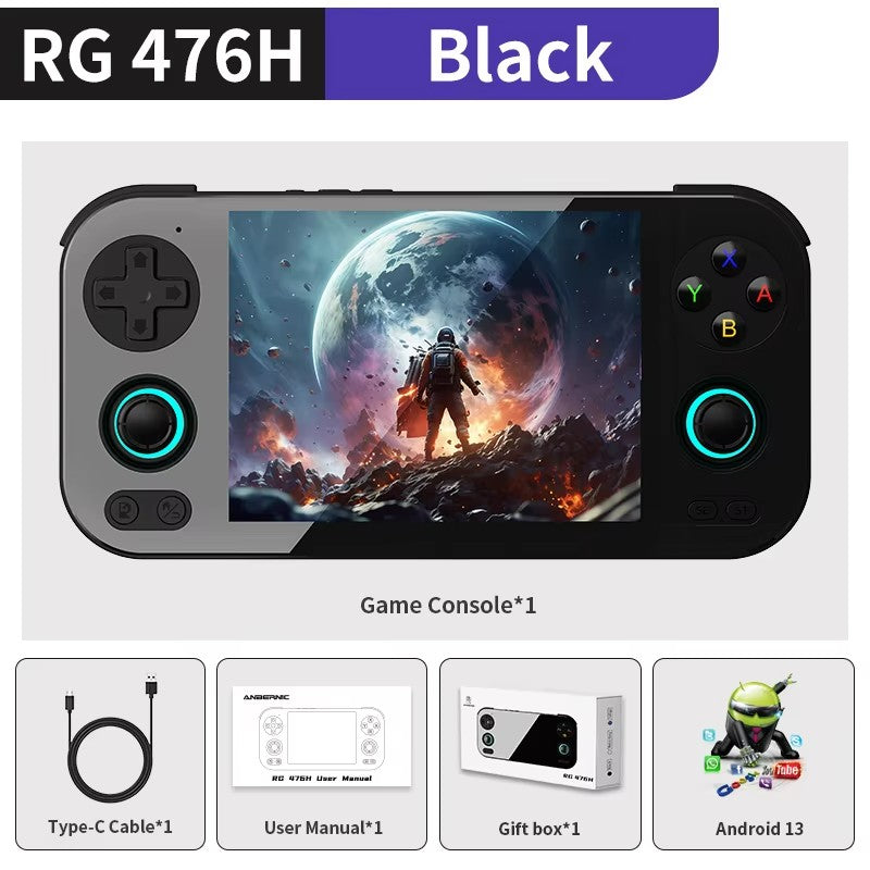 ANBERNIC RG 476H consola de juegos portátil RG467H 4,7 "HD multitáctil pantalla completa Hall disparadores Wifi reproductor de videojuegos Retro PSP PS2