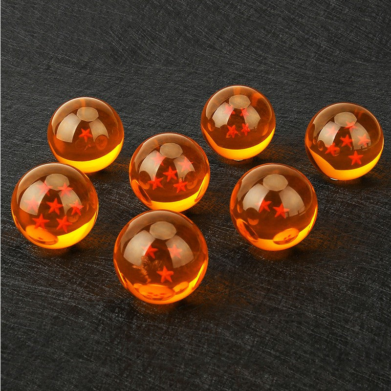 Dragon Ball - Set de 7 Figuras de Acción de Cristal 1:1 de 3.5cm, Colección para Invocar a Shenron, Modelo de Anime, Regalo