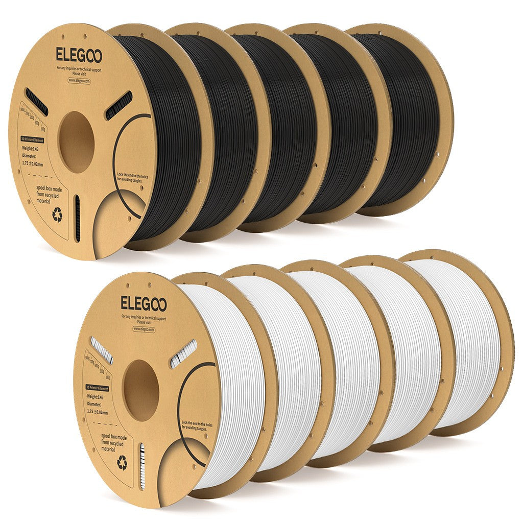 Filamento ELEGOO PLA+ de 1.75mm, PLA 3D para Impresoras 3D, Material Compatible con la Mayoría de las Impresoras FDM (1KG/Carrete, 2.2 lbs)