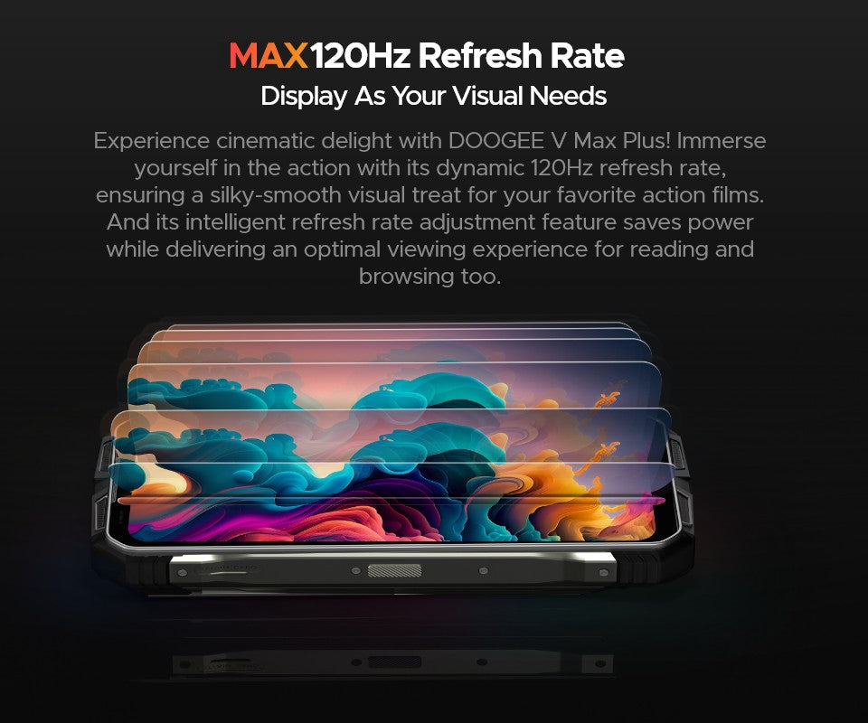 Versión Global DOOGEE V Max Plus 5G teléfono resistente 6,58 "36GB(16 +20) 512GB 200MP cámara AI 22000mAh efecto de iluminación NFC 5G teléfono