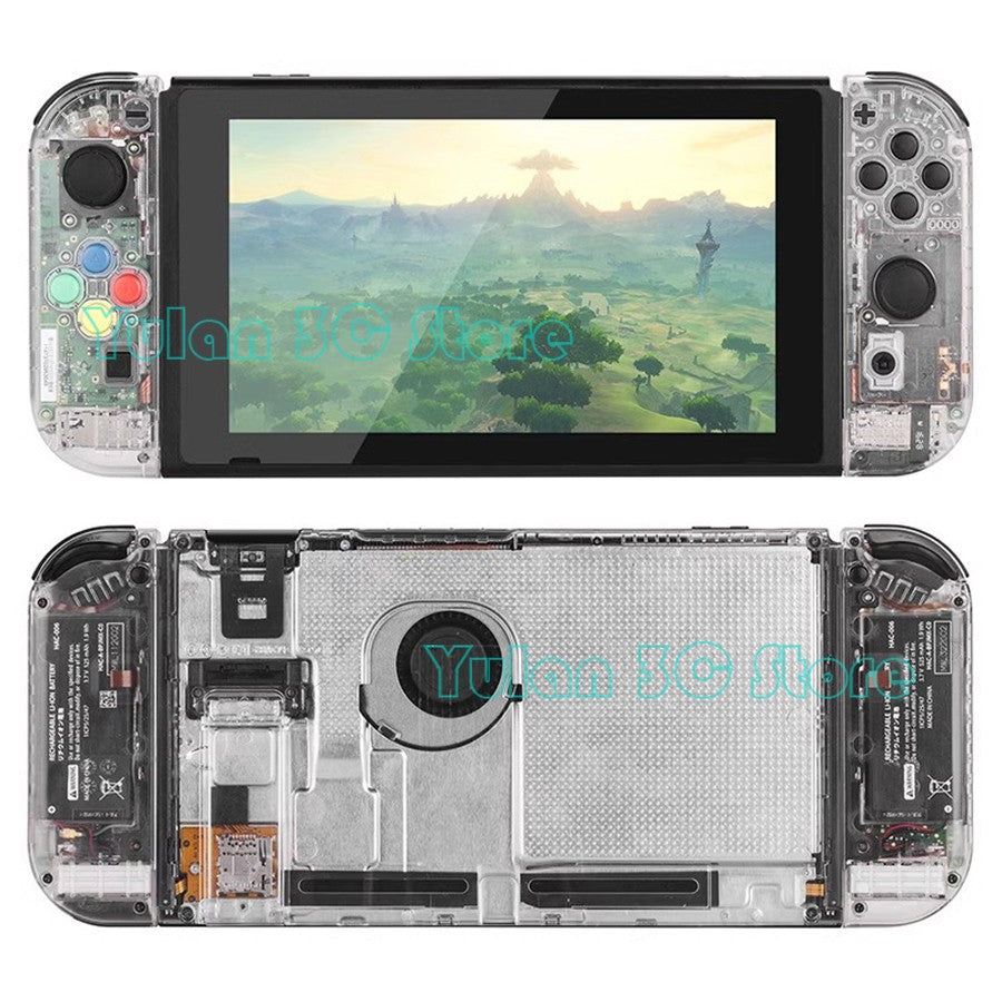 Nuevo NIntend Switch, carcasa de repuesto DIY, funda transparente para consola Nintendo Switch, accesorios de juego Joycon derecho e izquierdo