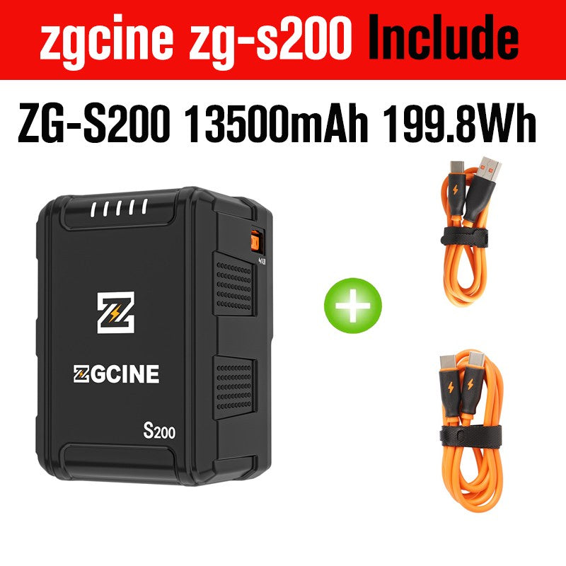 (DO Brasil) Batería de litio V-Lock ZGCINE ZG-S200 V99 con montura V para videocámaras/dispositivos digitales/luces de video/monitores