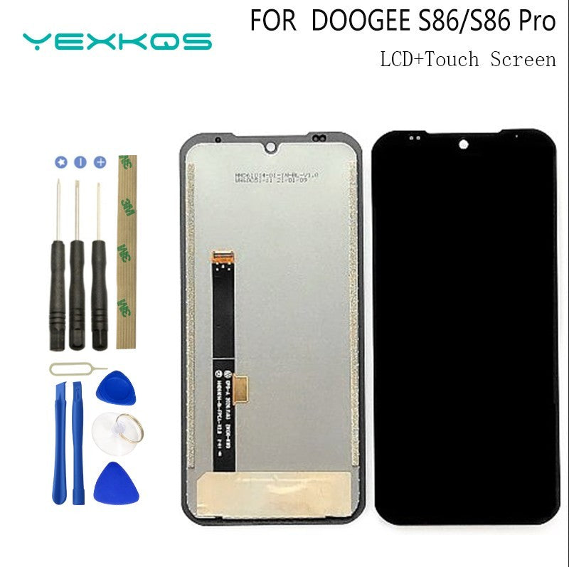 Pantalla táctil LCD 100% Original de 6,1 pulgadas, módulo de pantalla digitalizadora, pieza de repuesto de reparación para teléfono DOOGEE S86 S86 Pro, herramientas
