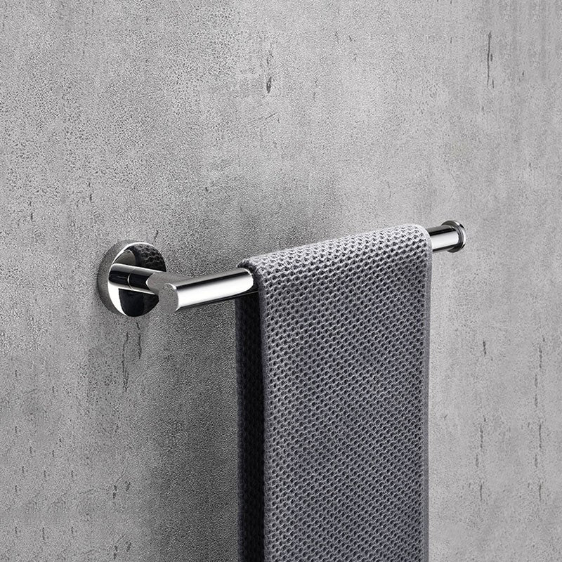 Juego de accesorios de baño con espejo brillante, barra de toalla redonda, soporte de papel higiénico, anillo de toalla, gancho para bata, bricolaje de acero inoxidable