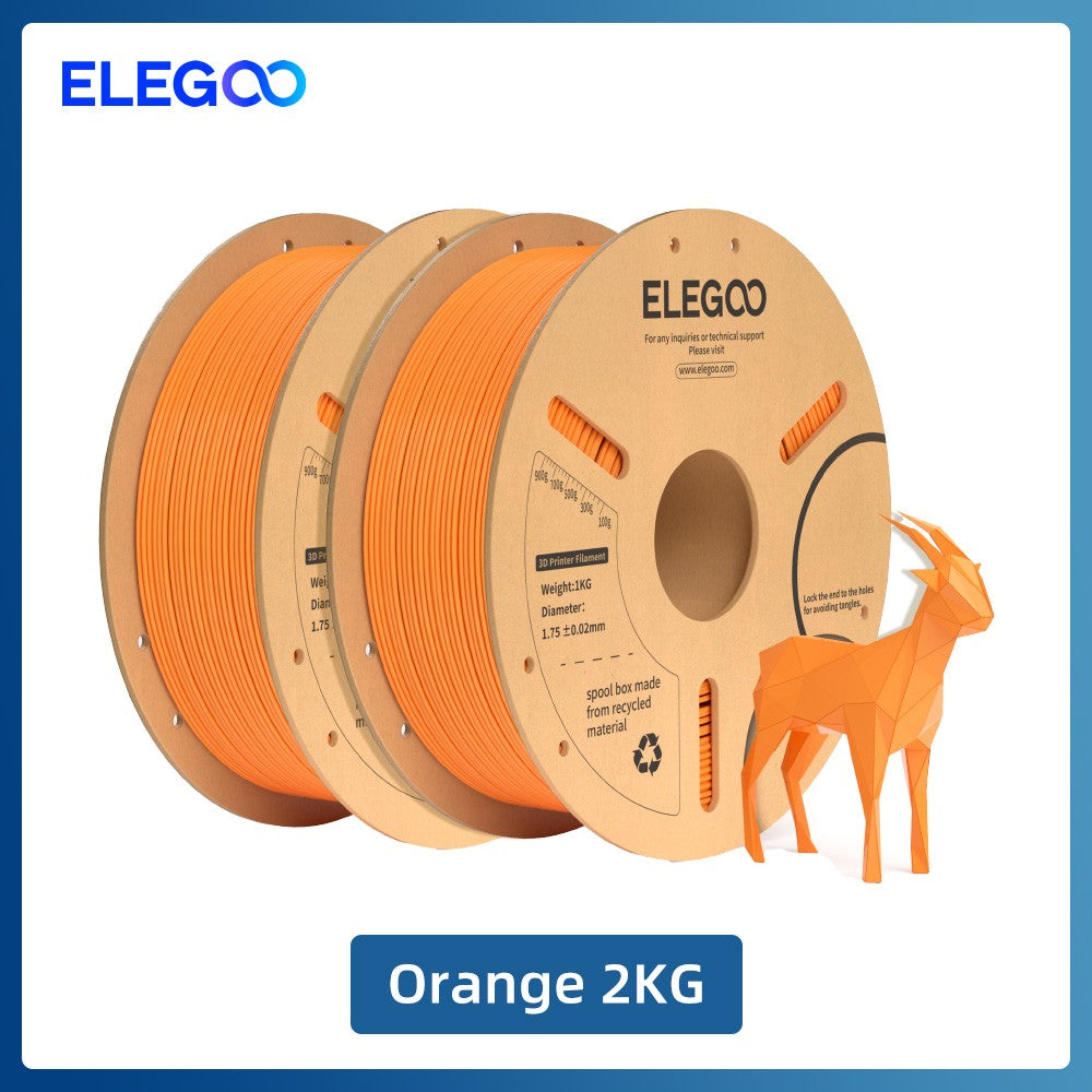 Filamento ELEGOO PLA+ de 1.75mm, PLA 3D para Impresoras 3D, Material Compatible con la Mayoría de las Impresoras FDM (1KG/Carrete, 2.2 lbs)