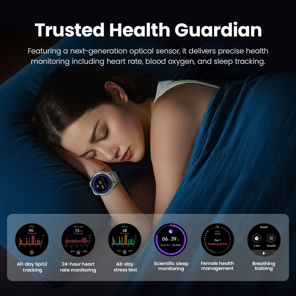 HAYLOU Solar Neo Reloj inteligente Pantalla HD de 1,53'' Llamada Bluetooth Monitoreo de salud 24 horas Relojes inteligentes Hombres Mujeres Relojes deportivos inteligentes