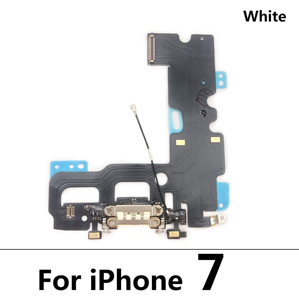 Testado para iPhone 7 8 Plus X XR XS Max cargador puerto USB conector Dock Cable flexible con conector de Audio Micro y auriculares