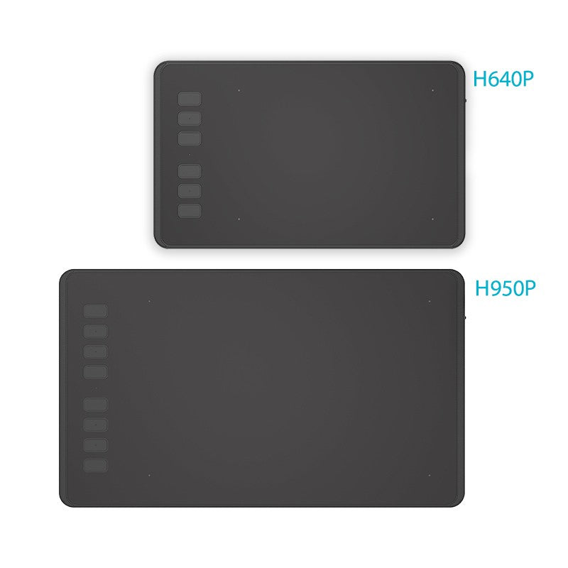 HUION-Tabletas gráficas ultraligeras H640P H950P, Tablet Digital con bolígrafo de dibujo, Stylus sin batería, para PC, teléfono Android mesa digitalizadora huion