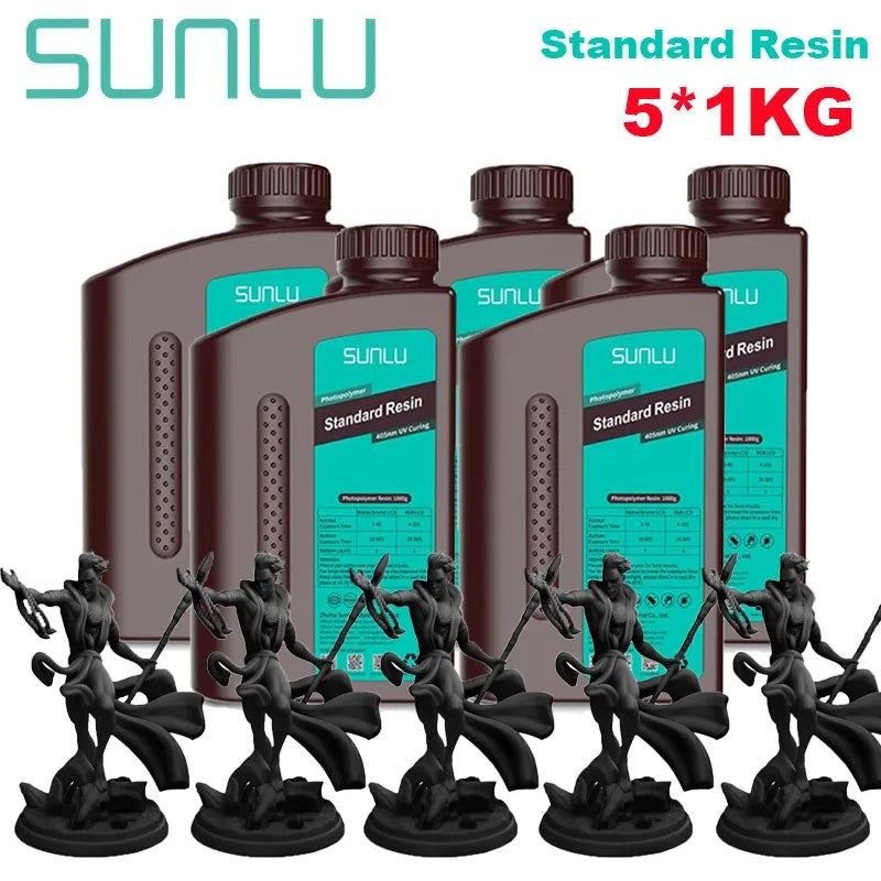Resina estándar SUNLU/ABS como/lavado con agua/resina estándar 14K 5KG 1KG/botella 405nm resina UV impresión 3D para impresora LCD 3D