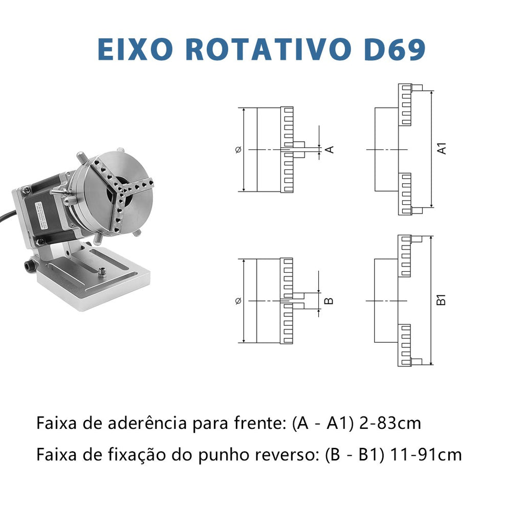 Accesorios para Máquina de Marcado Láser de Fibra, Mesa Giratoria D80 D69 D50 para Tazas, Pulseras y Anillos