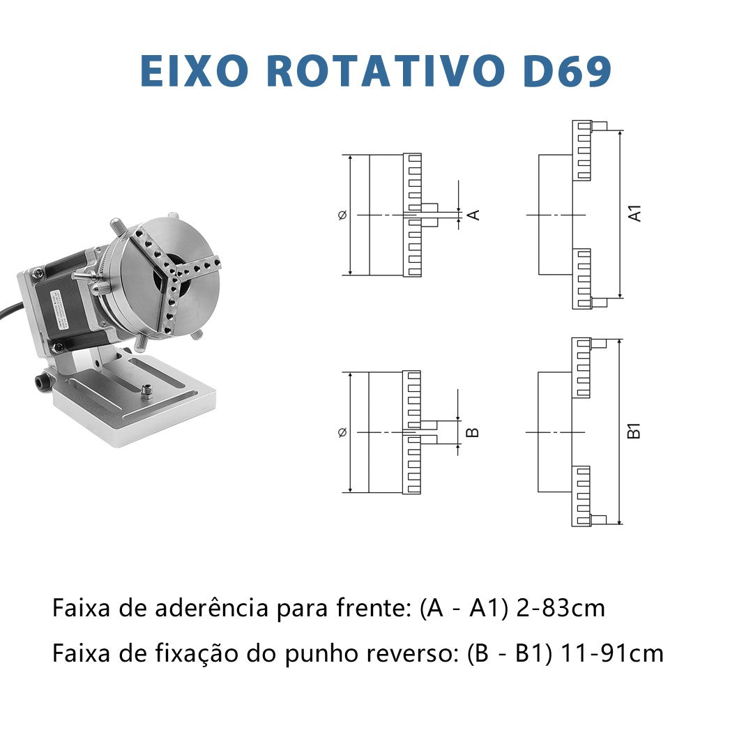 Accesorios para Máquina de Marcado Láser de Fibra, Mesa Giratoria D80 D69 D50 para Tazas, Pulseras y Anillos