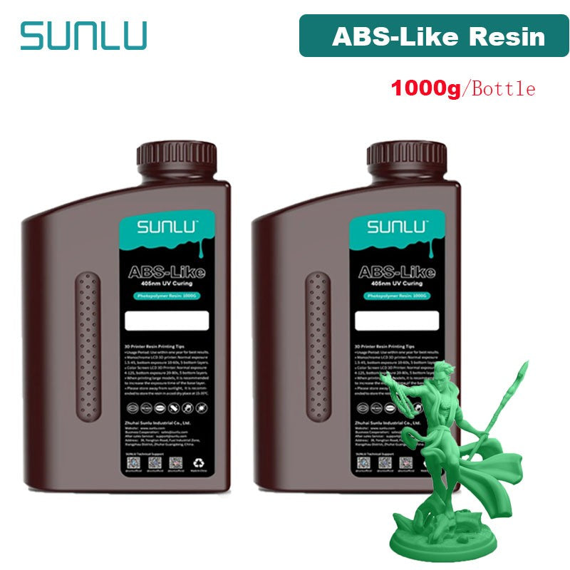SUNLU resina UV 405nm fotopolímero tipo ABS impresora LCD líquido 2KG puede perforar roscas internas procesadas bajo olor alta dureza