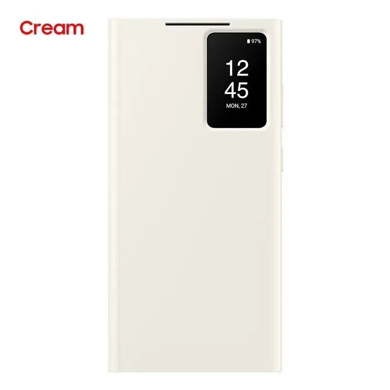 Funda tipo cartera Smart View original para Samsung Galaxy S23 Ultra, funda transparente con tapa abatible Smart Clear View, modelo EF-ZS918