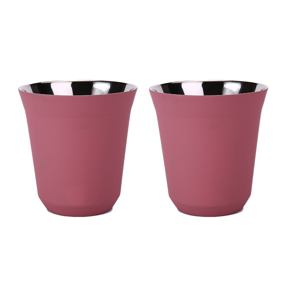Tazas de café expreso de acero inoxidable 304, tazas de café de 80ML y 160ML, aisladas, doble pared, segura, pequeña capacidad